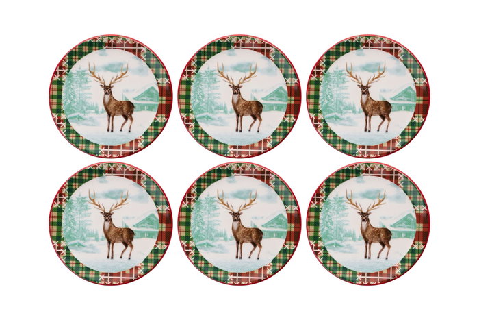 Hermia Juego de Platos de Postre Navideños de Porcelana (6 Piezas) Ylbtat9 de Multicolor Hermia Juego de Platos de Postre Navideños de Porcelana (6 Piezas) Ylbtat9 de Multicolor